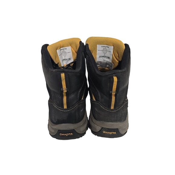 Dakota Men's Steel Toe Steel Plate Mid Cut Safety Hiker Boots 2401 Black 10W/L - Picture 3 of 7